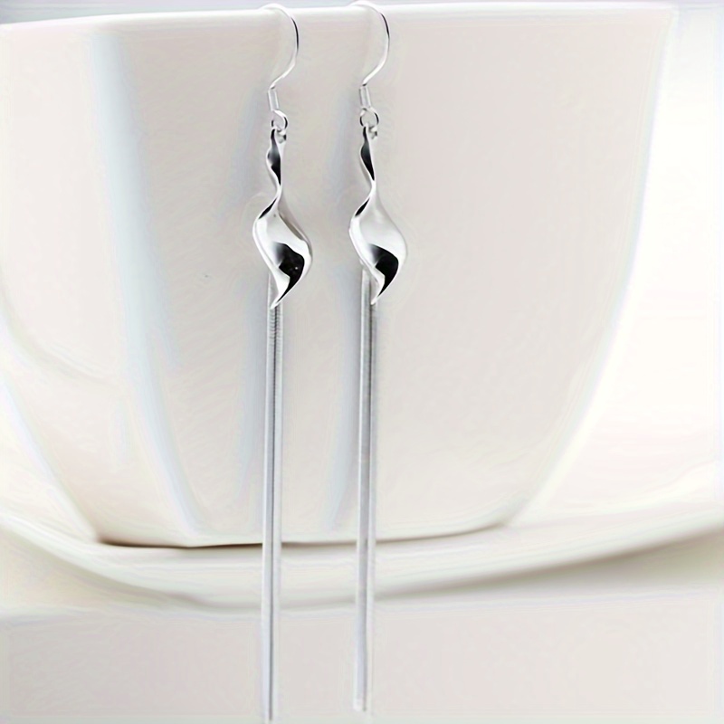 Twisted Hoop Earrings w/ Tassels - Bohemian Style Dangle Earrings